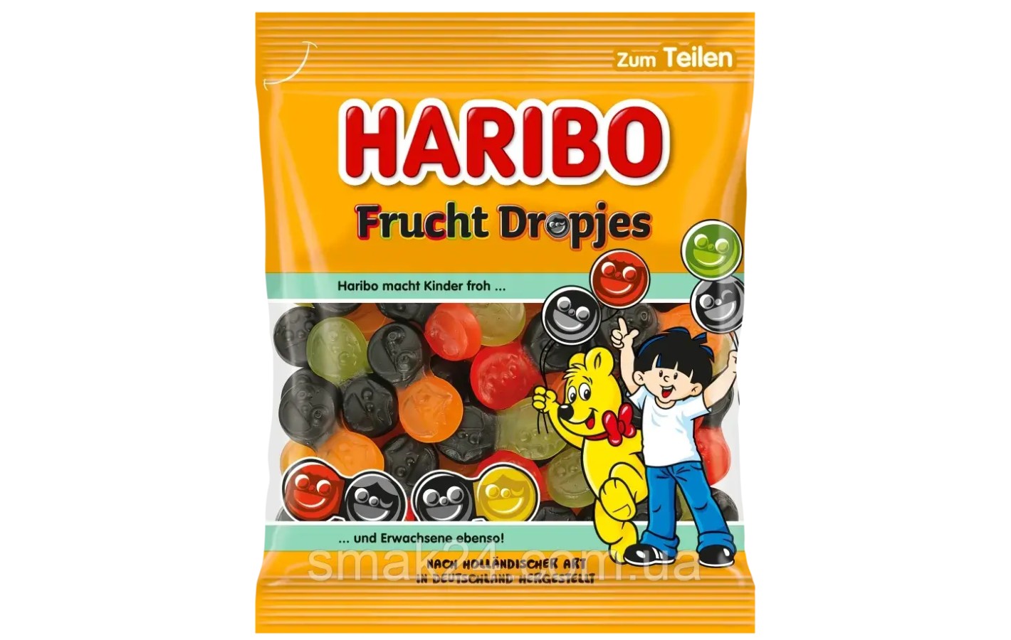 Желейные конфеты Фруктовые Капли Haribo Frucht Dropjes  Германия 160г