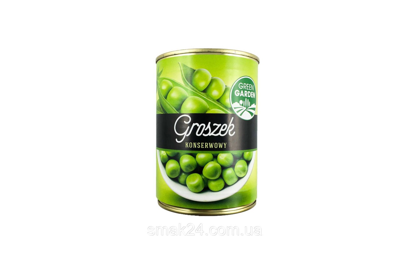 Горошек зеленый консервированный Green Garden Groszek Konserwowy 400/200г Польша