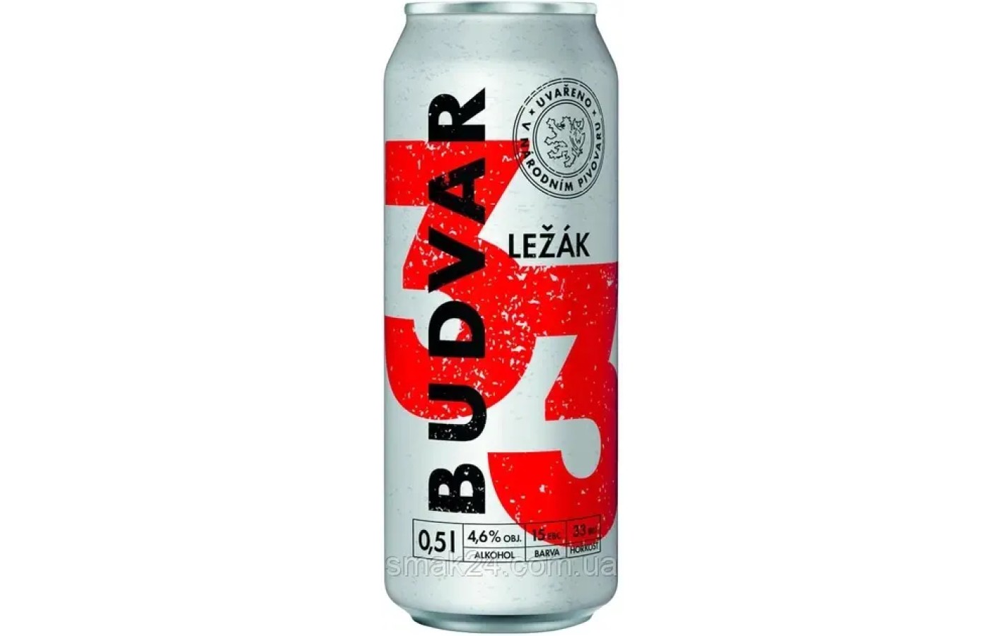 Пиво светлое фильтрованное Budvar 33 Lezak  4.6% 0.5л Чехия