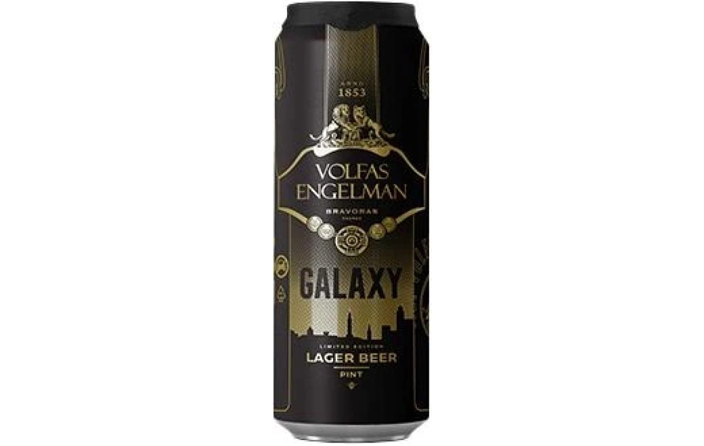 Пиво светлое фильтрованное Volfas Engelman Galaxy 5.0% 0.568л Литва