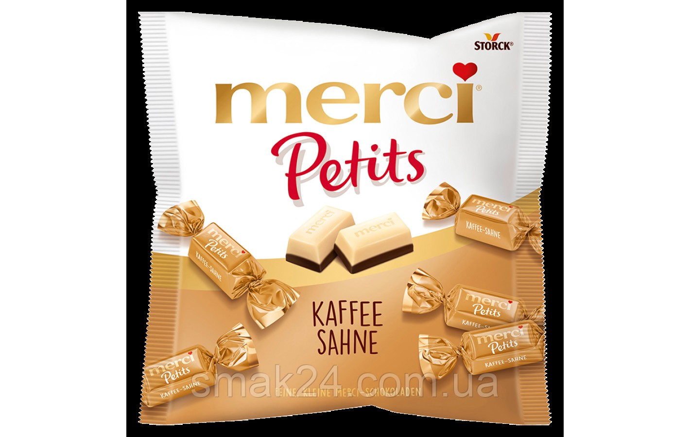 Шоколадні цукерки Storck Merci Petits Coffee Sahne 125г Німеччина
