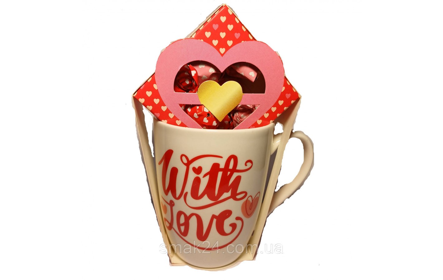 Подарунковий набір Чашка + Цукерки праліне 50 г Becky's Loveu Нідерланди