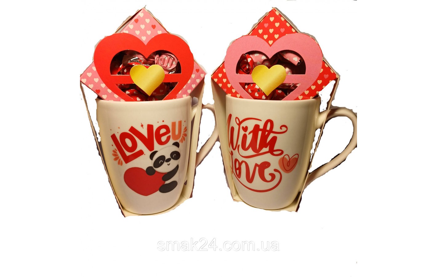 Подарунковий набір Чашка + Цукерки праліне 50 г Becky's Loveu Нідерланди