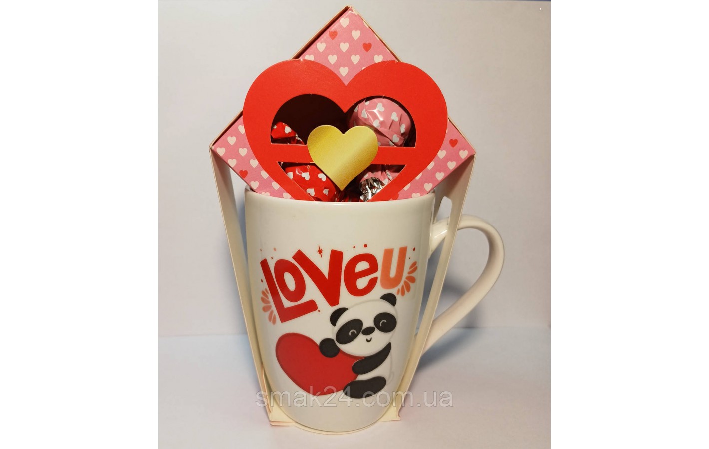Подарочный набор Чашка+конфеты пралине 50г  Becky's Loveu Нидерланды