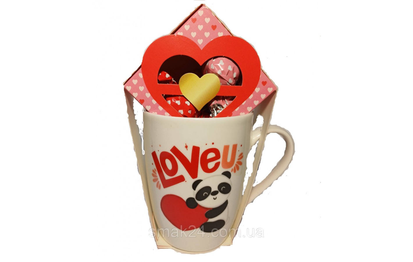 Подарочный набор Чашка+конфеты пралине 50г  Becky's Loveu Нидерланды