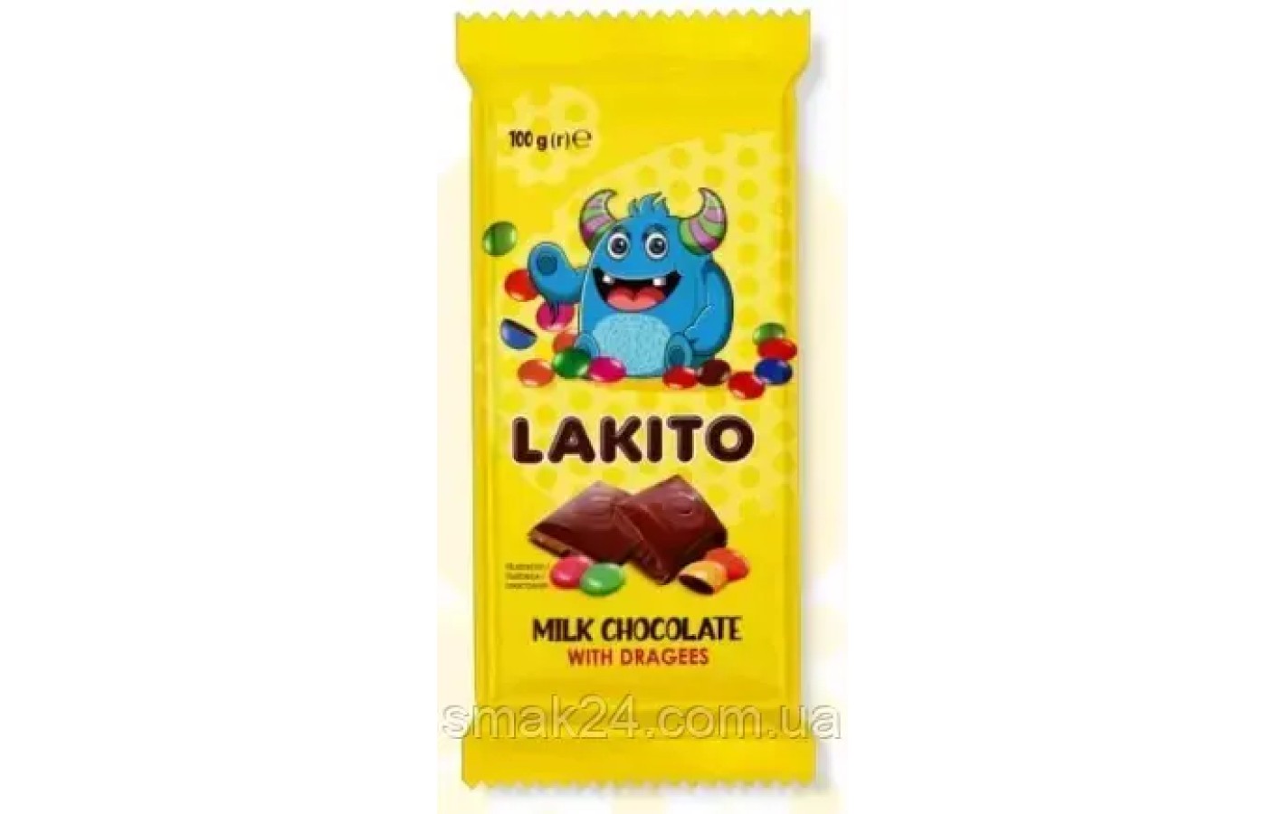 Шоколад молочный с драже Lakito Milk Chocolate With Dragees 100г Польша