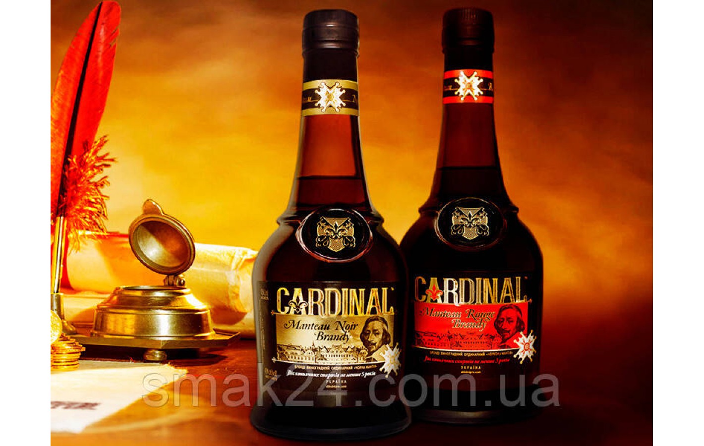 Бренди ординарный Черная Мантия Cardinal Manteau Noir 40% 0.5л