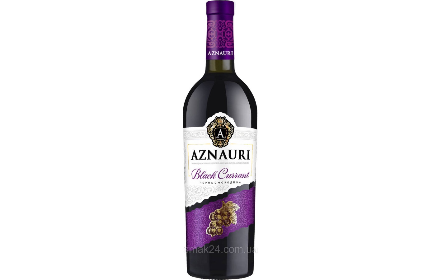 Вино виноградне ароматизоване Чорна Смородина Aznauri Black Currant червоне солодке 0,75 л Україна