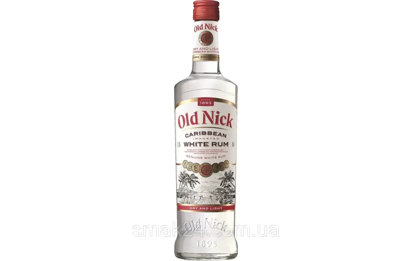 Ром білий Карибський Old Nick Caribbean Rum 37,5% 0.7л Нідерланди