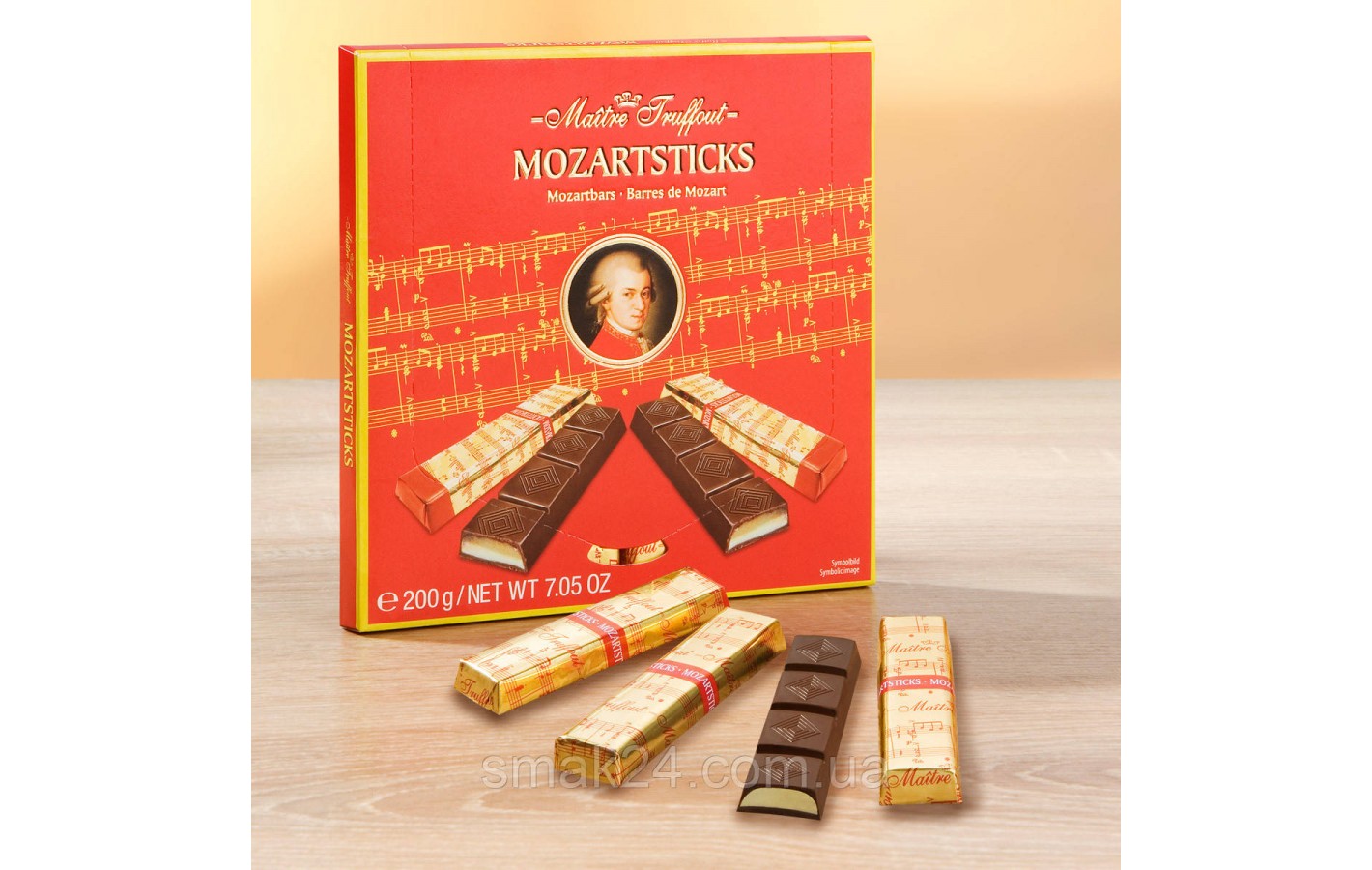 Шоколад темний Mozartsticks Maitre Truffout Австрія 200 г