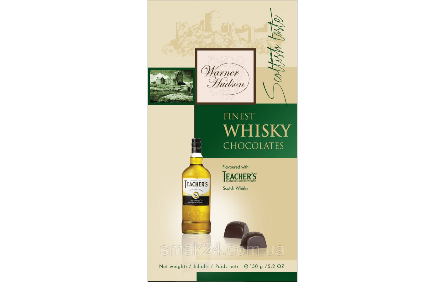 Шоколадные конфеты Ассорти с ликером Warner Hudson Assorted Германия 150г
