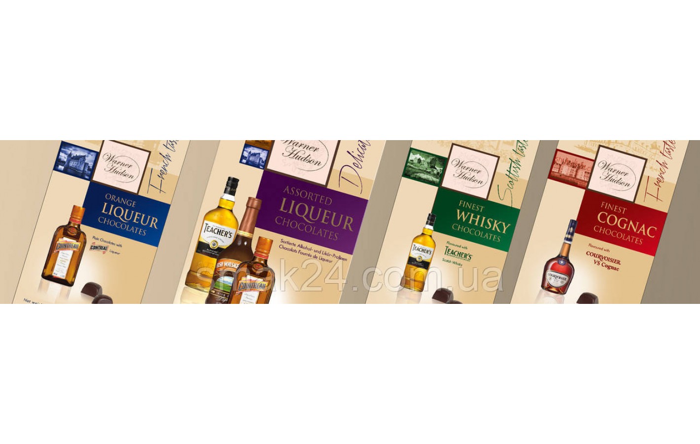 Шоколадные конфеты Ассорти с ликером Warner Hudson Assorted Германия 150г