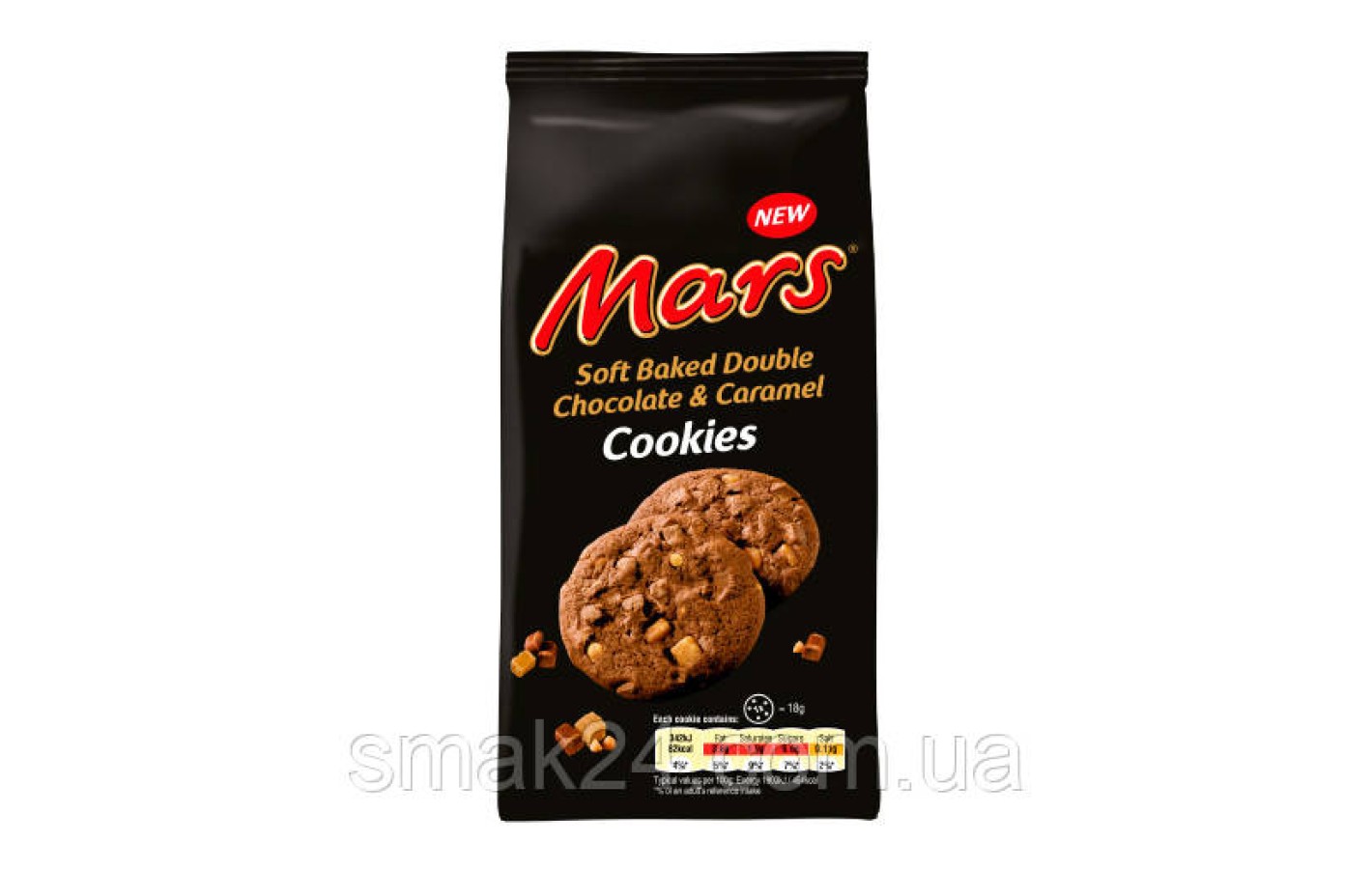 Печиво шоколадне з шоколадною крихтою та карамеллю Mars Cookies Chocolate&Caramel 162г Великобританія