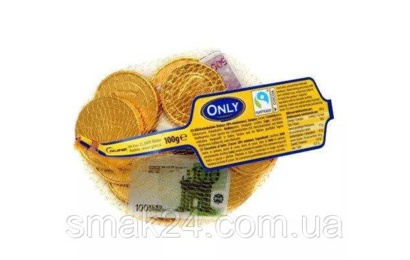 Шоколад молочный Euro Монеты с банкнотами Only Milchschokolade Австрия 100г