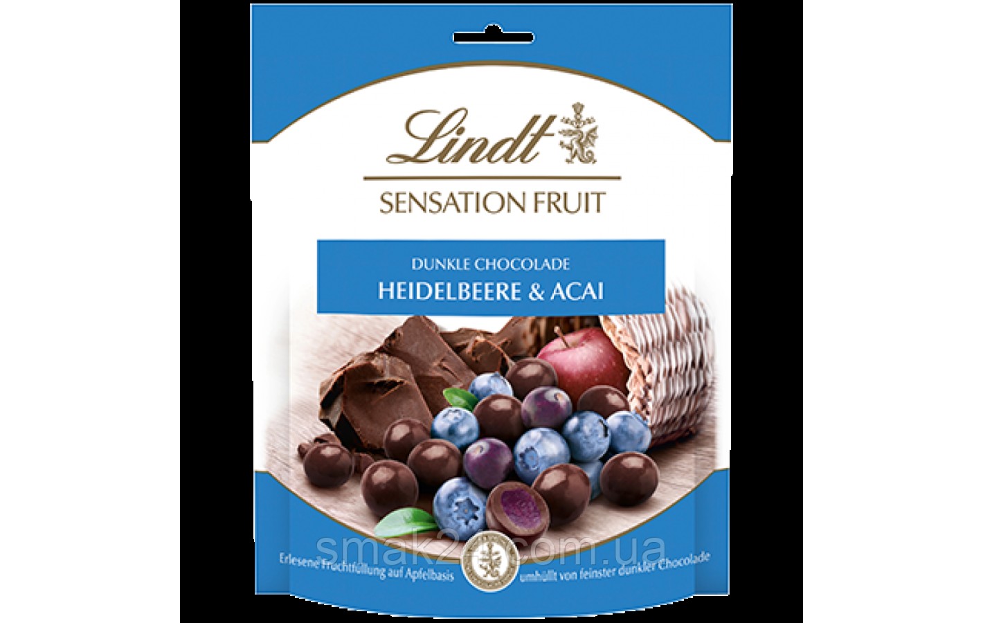 Конфеты/Сублимированные фрукты в шоколаде Lindt Sensation Fruit Heidelbeere&Acai 150г Франция