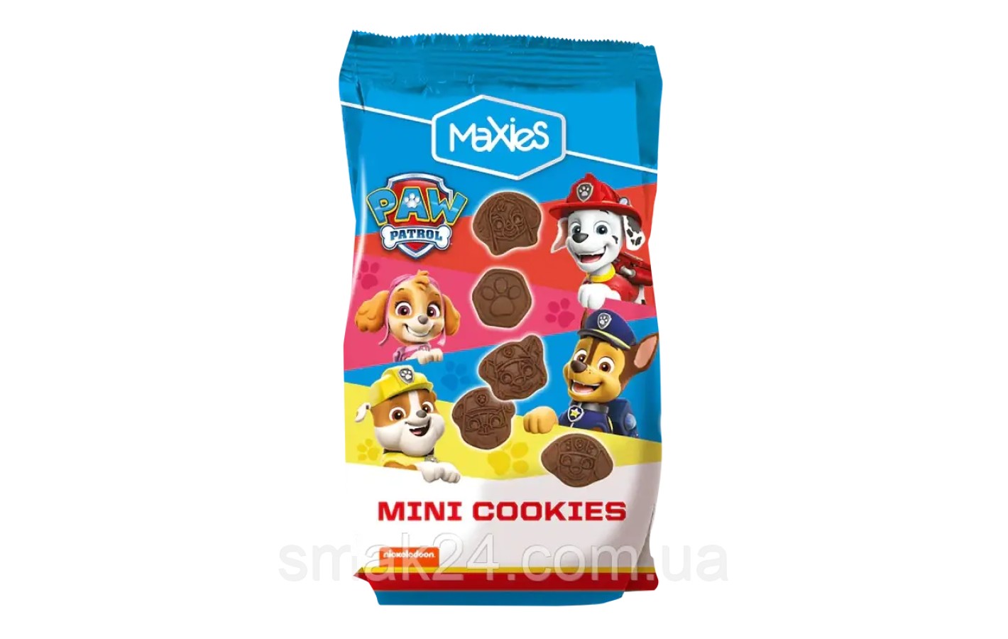 Печиво міні дитяче Щенячий Патруль Maxies Mini Cookies Paw Patrol 100г Іспанія