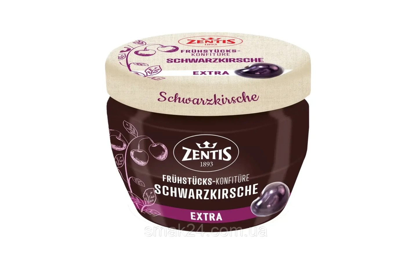 Конфитюр Вишневый Zentis Fruhstucks-Konfiture Schwarzkirsche 230г Германия