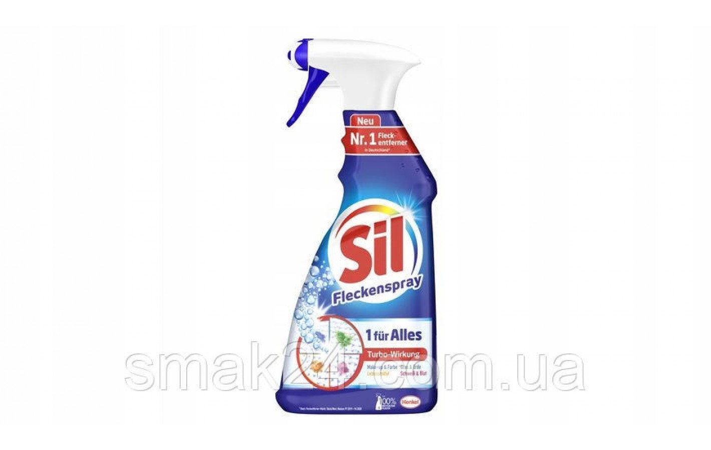 Пятновыводитель для всех типов пятен и для всех типов тканей Sil Fleckenspray 1 fur Alles 500мл Германия