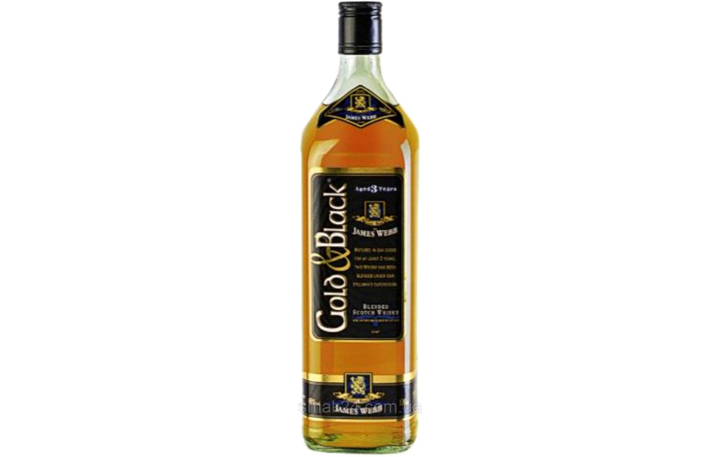Виски шотландский купажированный Gold&Blackt 40% 1л Испания