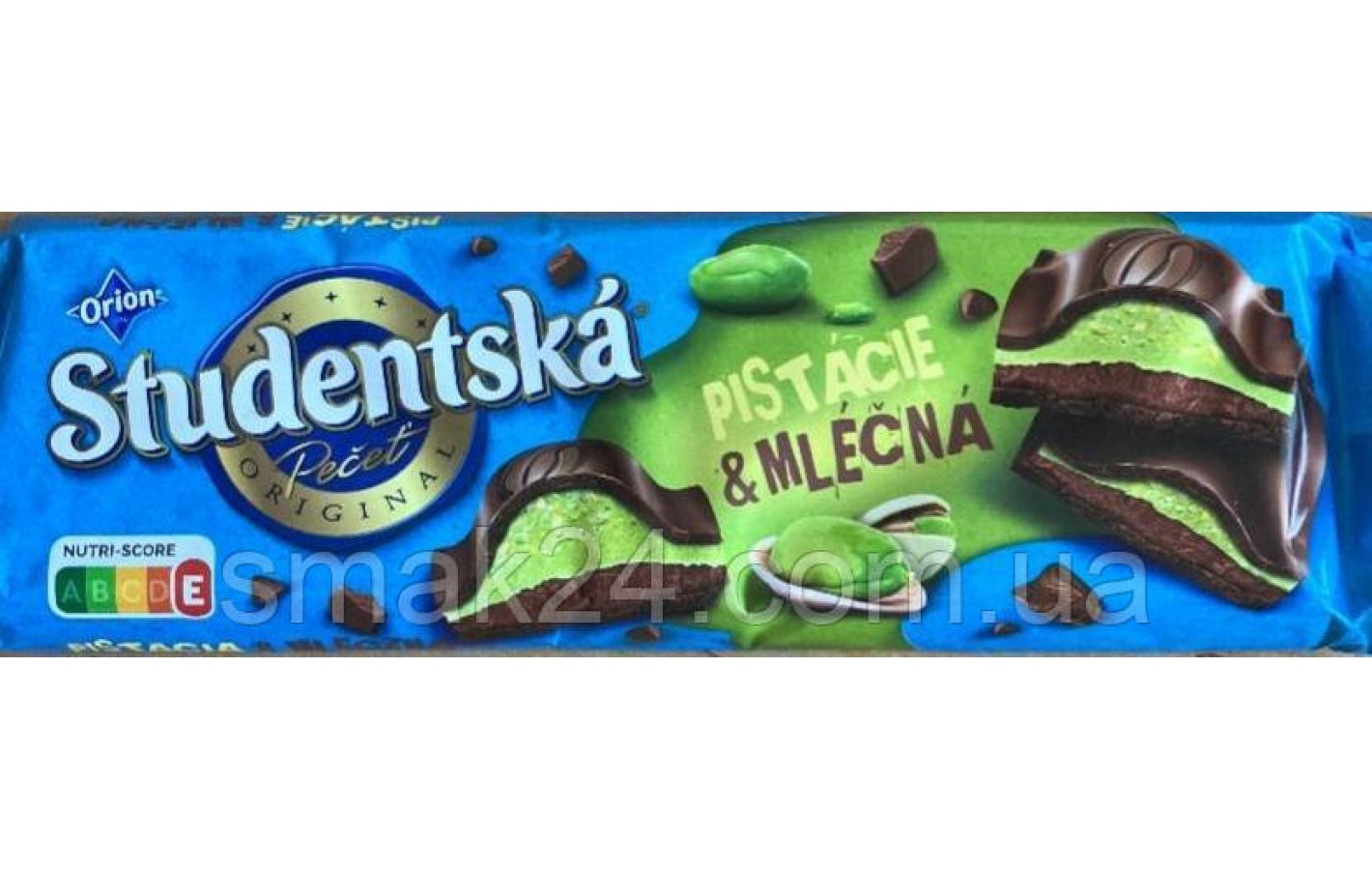 Молочный шоколад с фисташковым кремом Studentska Pistacie&Mlecna 240г Чехия