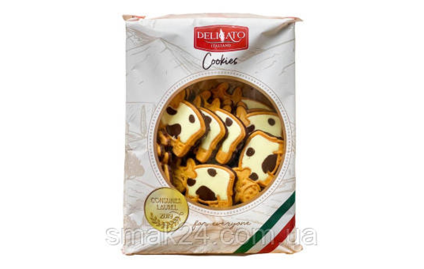 Печиво Корівки з кремом та шоколадом Delicato Cookies 200г Польща