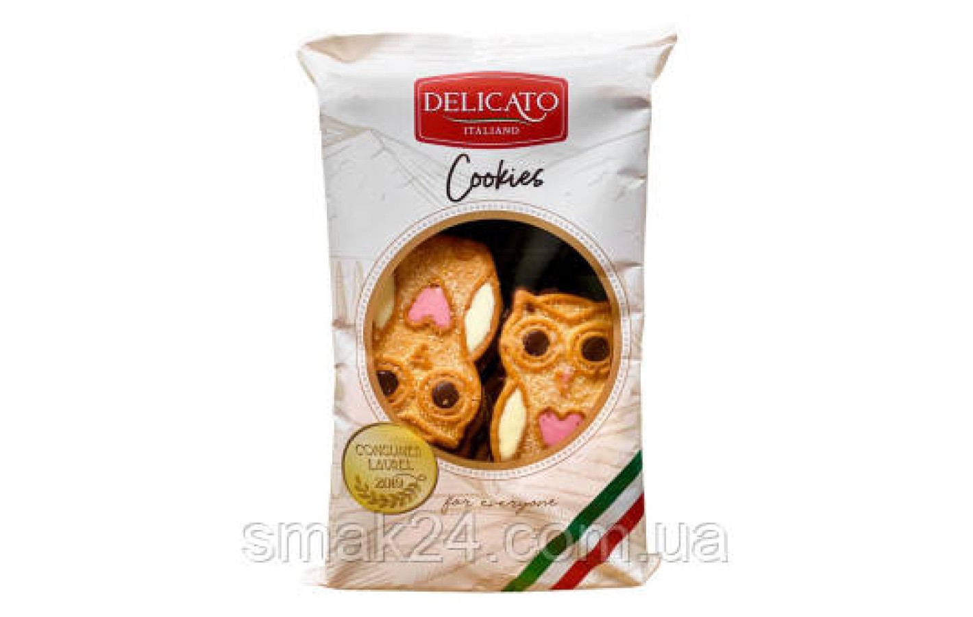 Печиво Сова з кремом та шоколадом Delicato Cookies 200г Польща