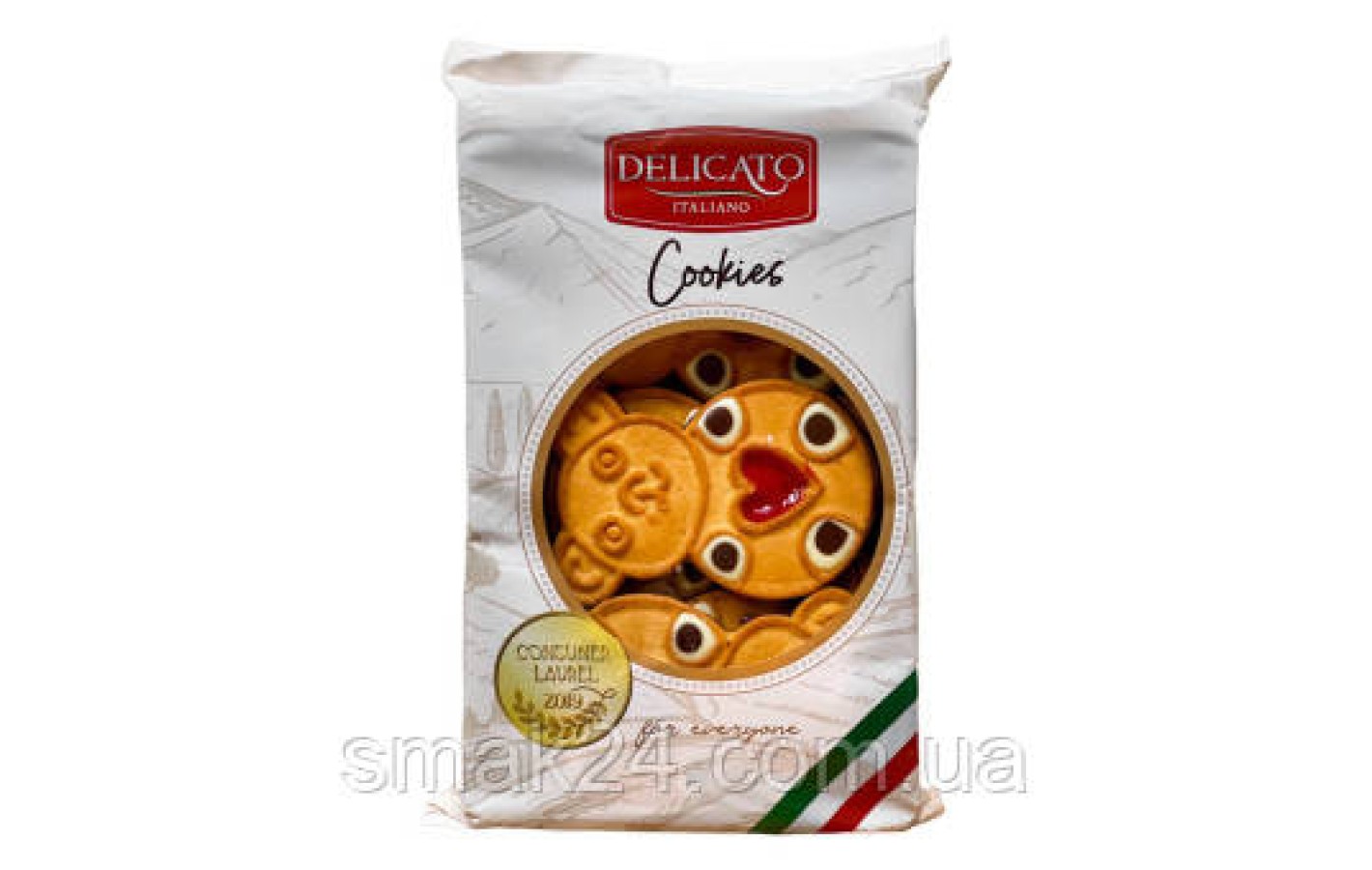 Печиво Ведмедик з кремом, джемом та шоколадом Delicato Cookies 200г Польща