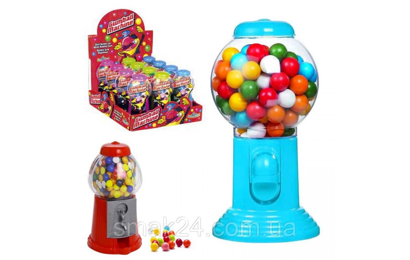 Жевательная резинка со вкусом фруктов в дозаторе Vending Machine Bubble Gum 300г Турция