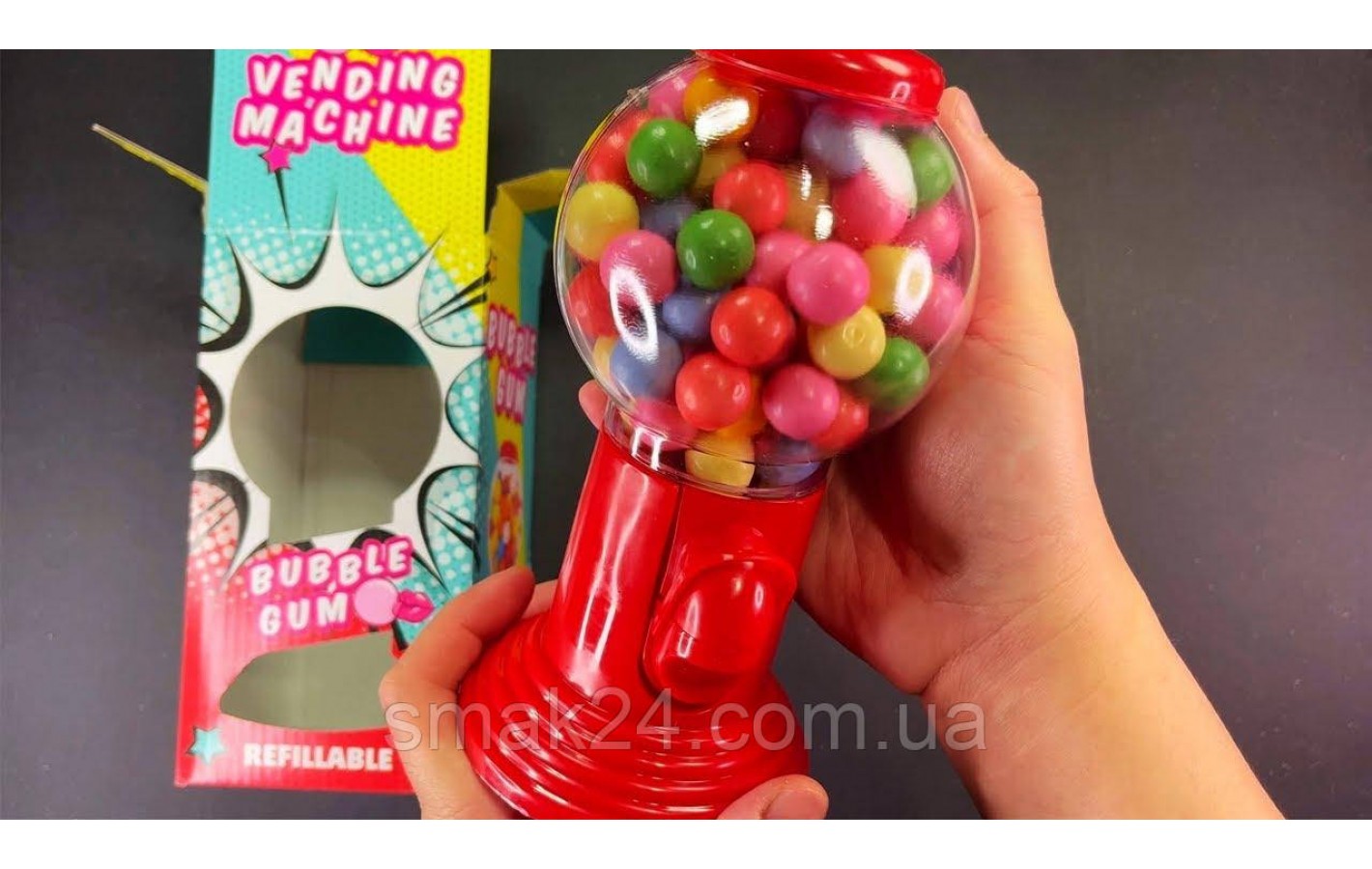 Жевательная резинка со вкусом фруктов в дозаторе Vending Machine Bubble Gum 300г Турция