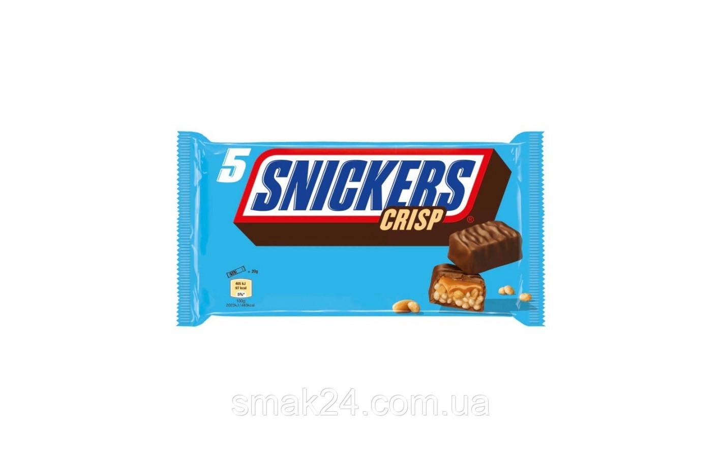 Мини Батончики Snickers Crisp (2x20г) 40г Великобритания