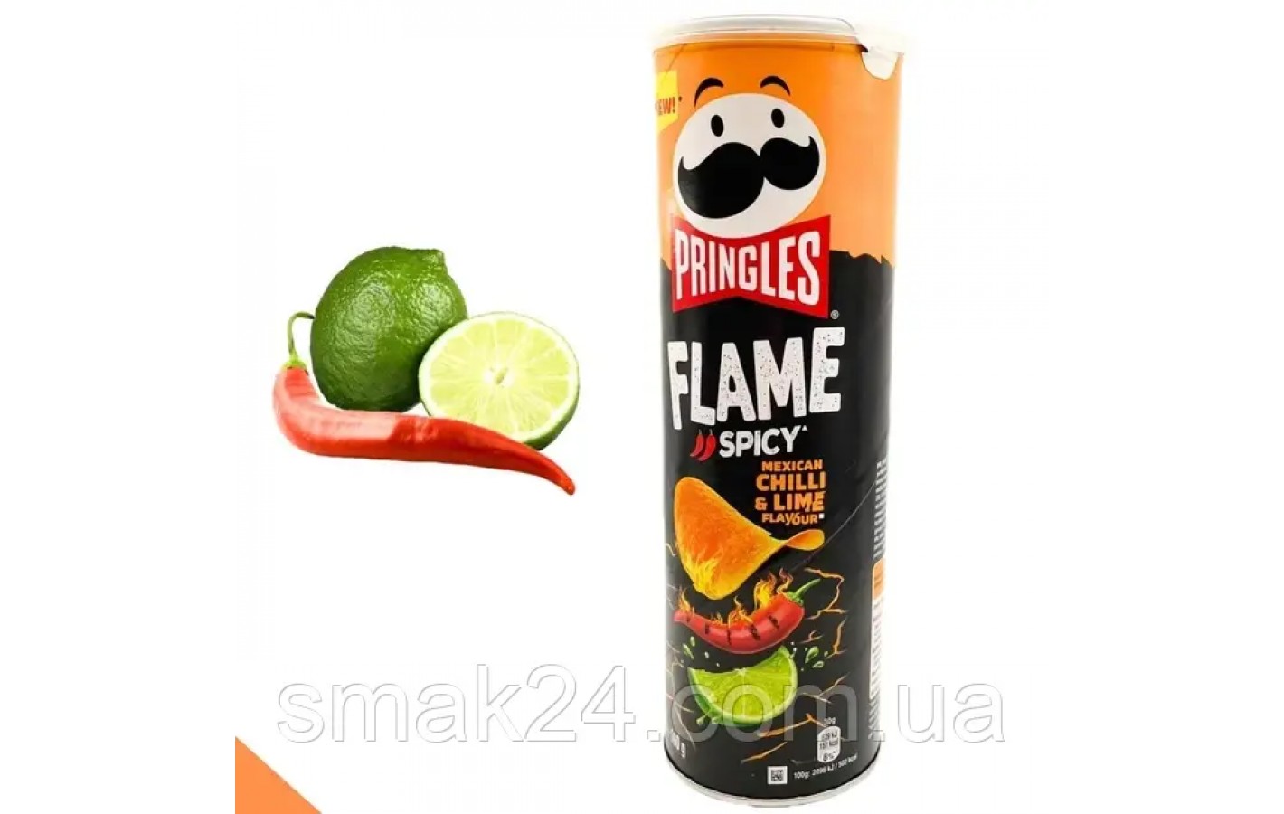 Чіпси гострий чилі та лайм Pringles Flame Spicy Chilli&Lime 160г Польща
