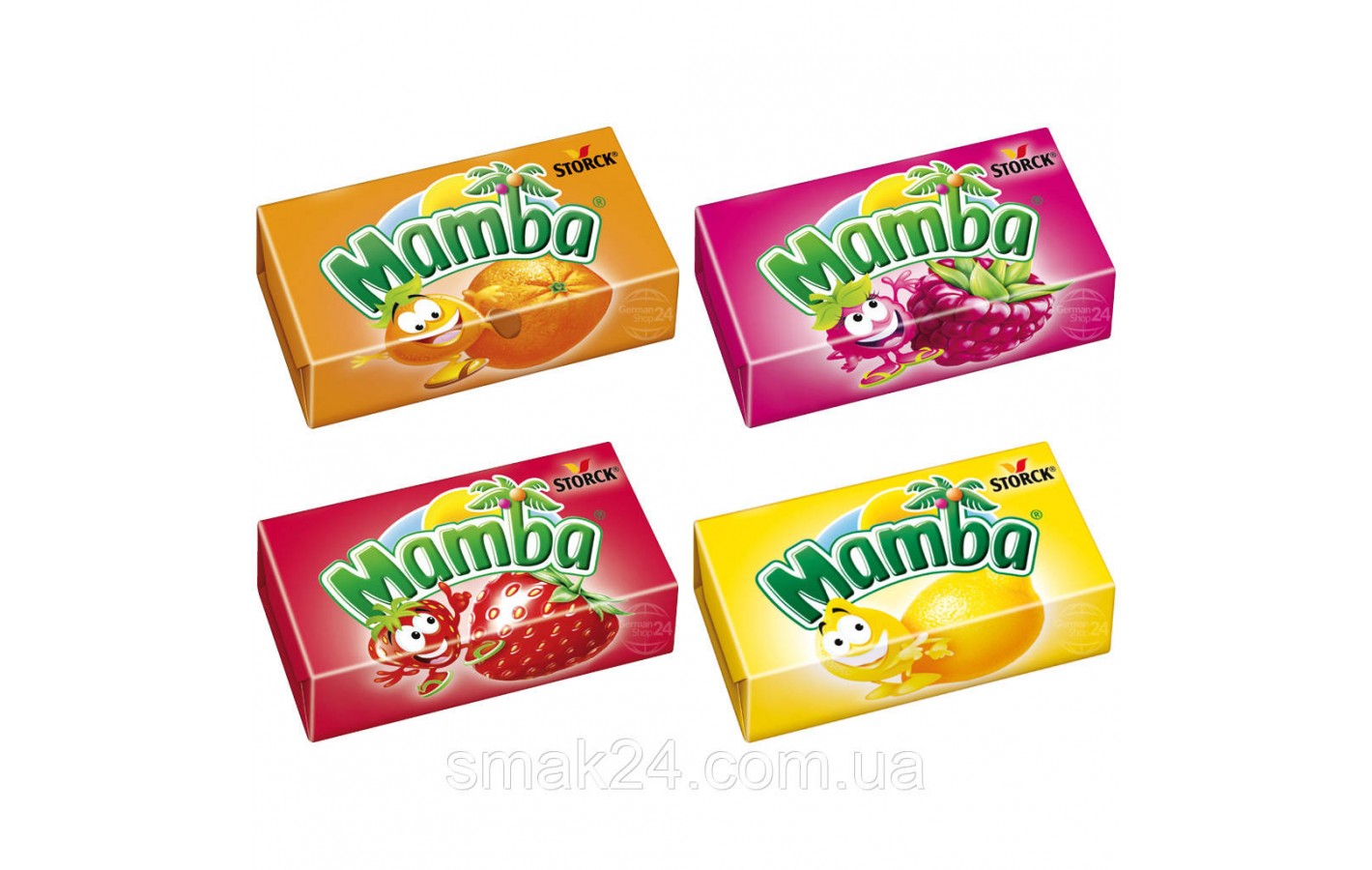 Жевательные конфеты Strock Mamba,  4 х 25,5 г