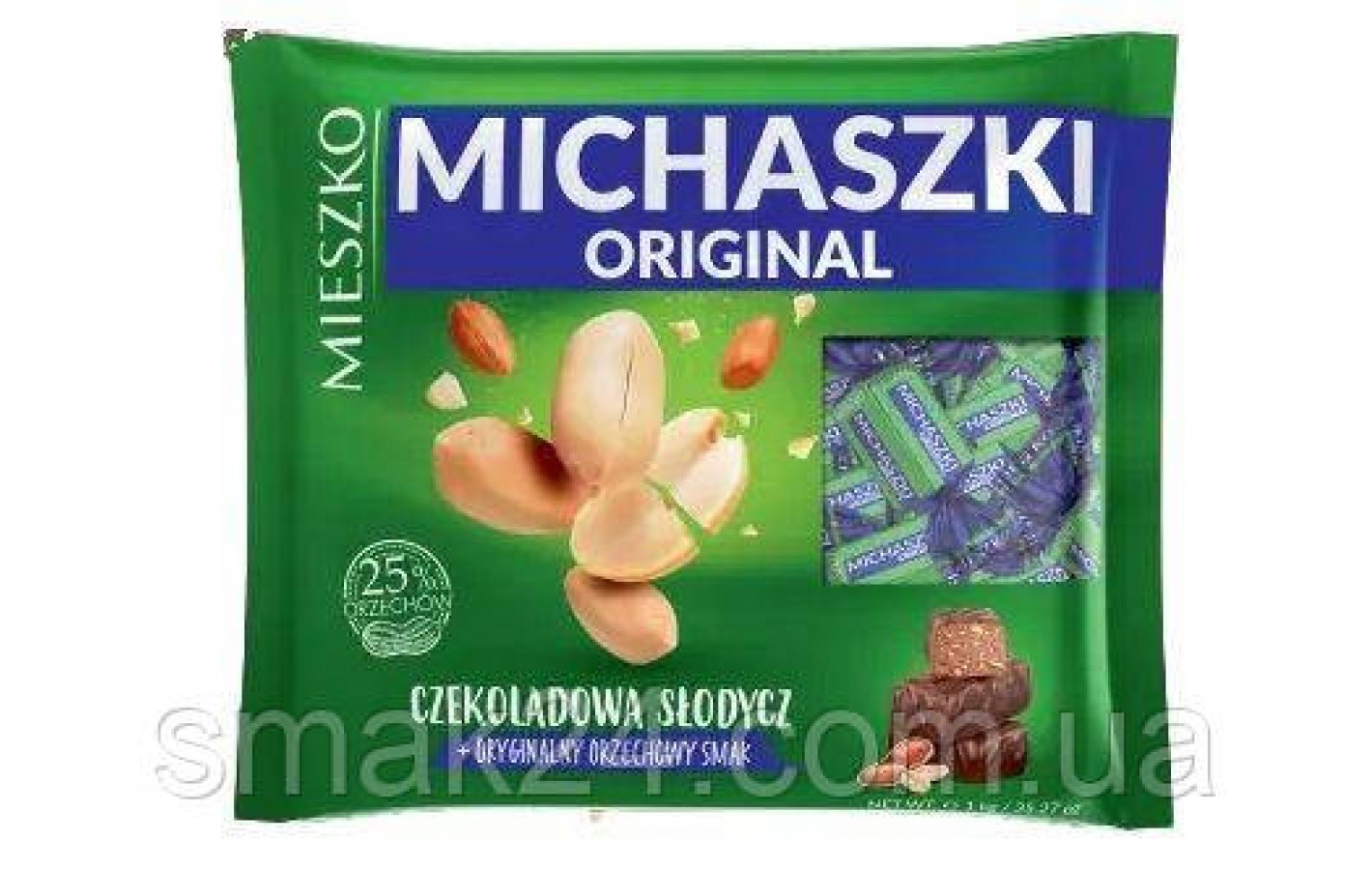 Цукерки шоколадні з арахісом Mieszko Michaszki Original 1 кг Польща