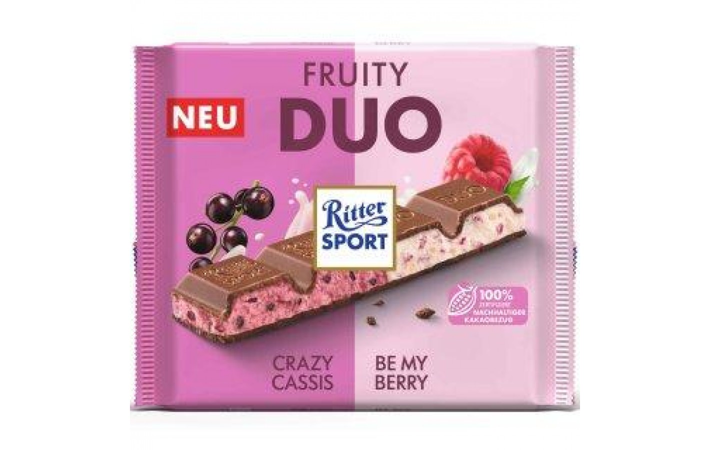 Молочный шоколад Ritter Sport Fruity Duo 218г Германия