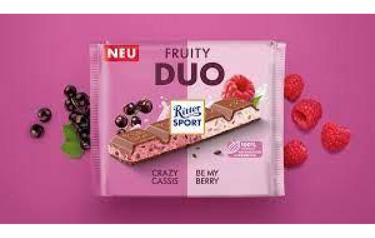 Молочный шоколад Ritter Sport Fruity Duo 218г Германия