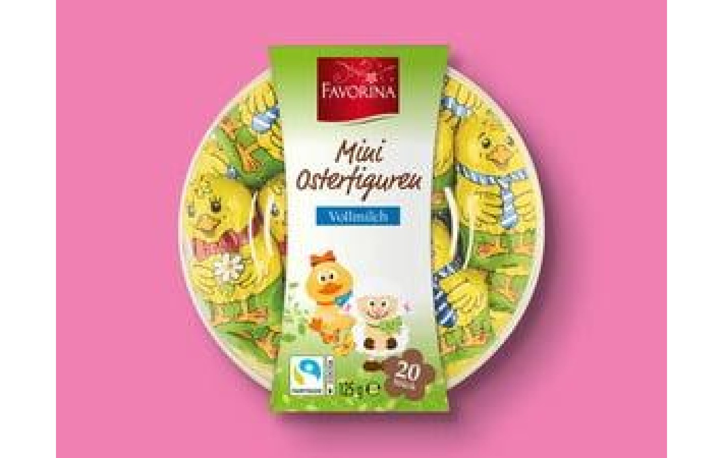 Набір Шоколадних Пасхальні Курчата та Овечки Favorina Mini Osterfigureu 125г Німеччина