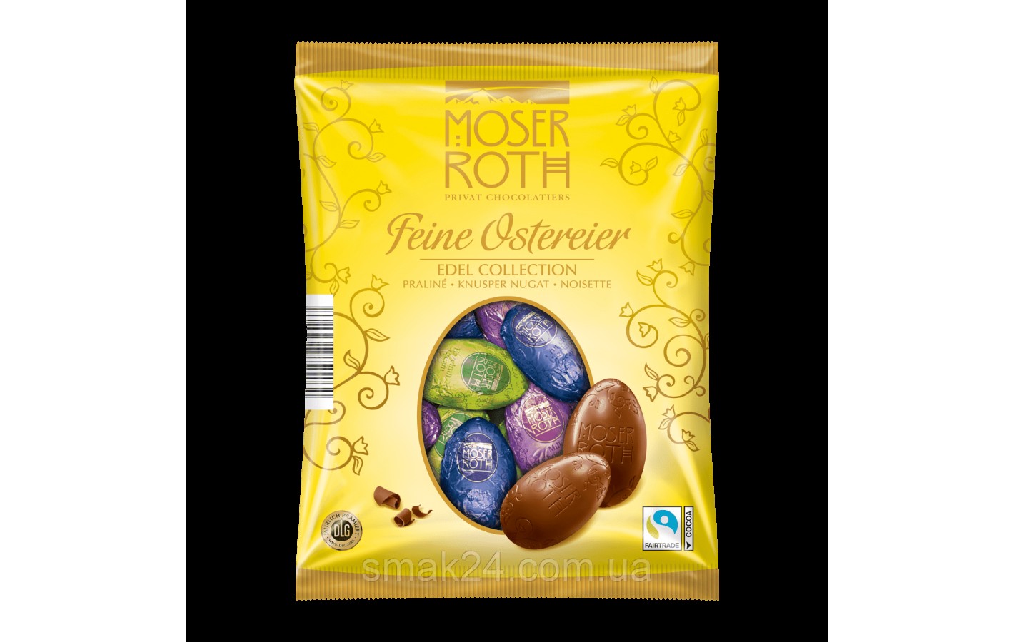 Шоколадні яйця Асорті Moser Roth Feine Ostereier Edel Collection 150г Німеччина