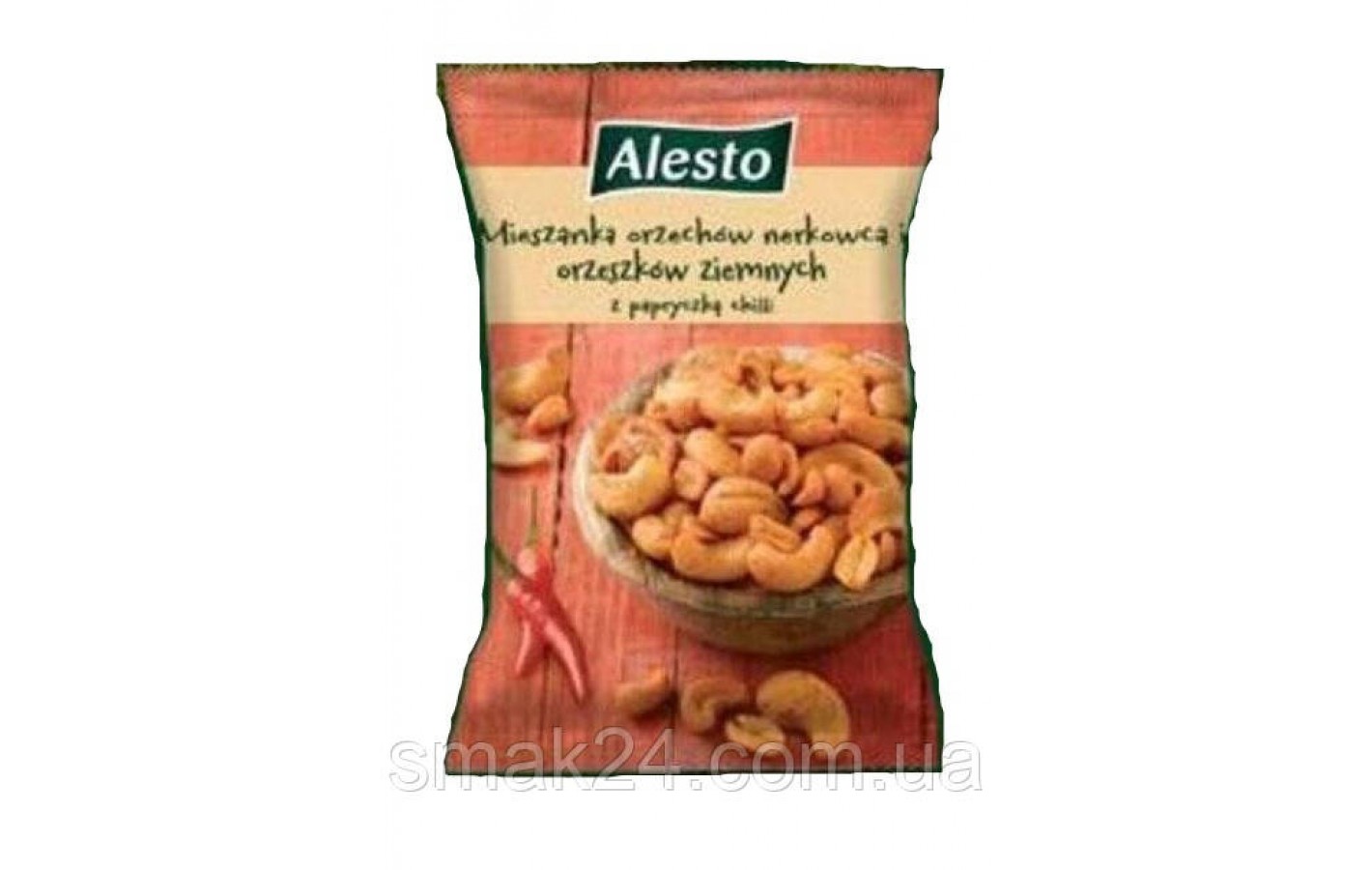 Горіховий мікс кешью та арахісу з перцем чилі Alesto Mieszanka z papryczka chilli 200г Польща
