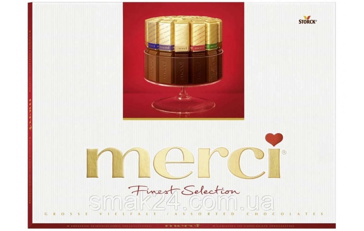 Шоколад Ассорти (8 вкусов) Storck Merci Finest Selection 400г Германия