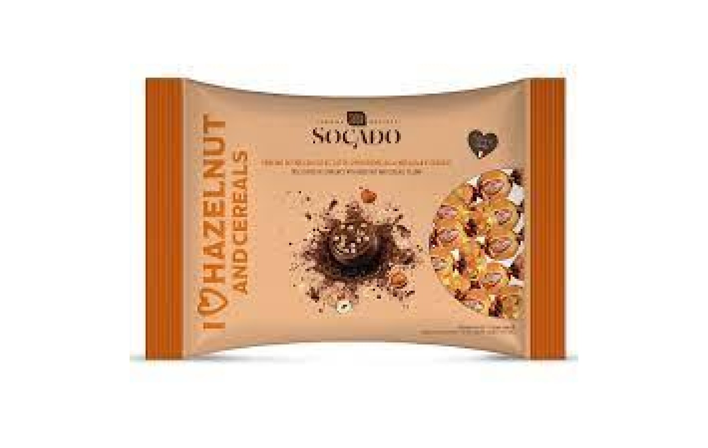 Конфеты шоколадные Я Люблю Фундук и Злаки Socado I lave Hazelnut and cereals 1кг Италия