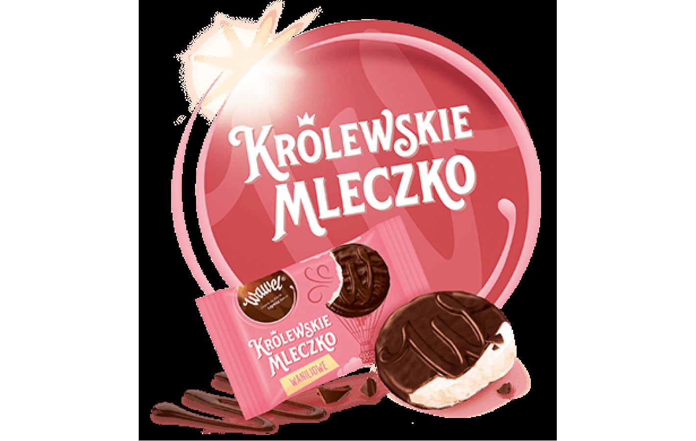 Ванильный зефир в шоколаде Wawel Krolewskie Mleczko Vanilowe 300г Польша