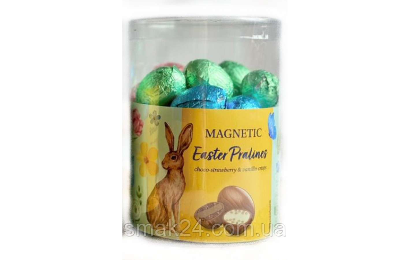 Шоколадные яйца Ассорти с начинкой Magnetic Easter Pralines choco-strawberry&vanilla-crisps 410г Польша