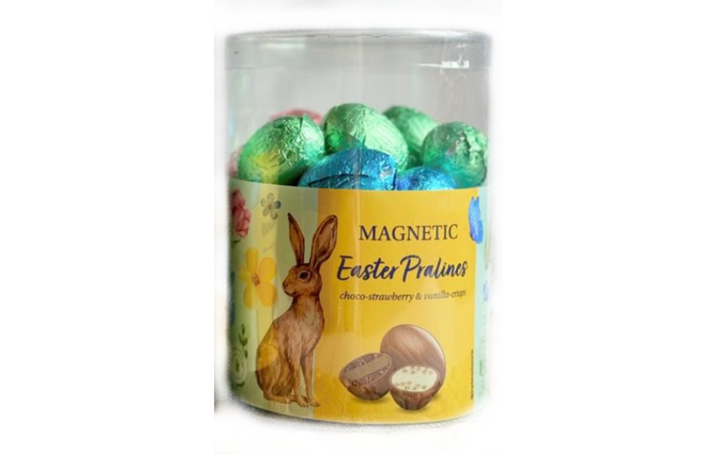 Шоколадні яйця Асорті з начинкою Magnetic Easter Pralines cho-strawberry&vanilla-crisps 410 г Польща