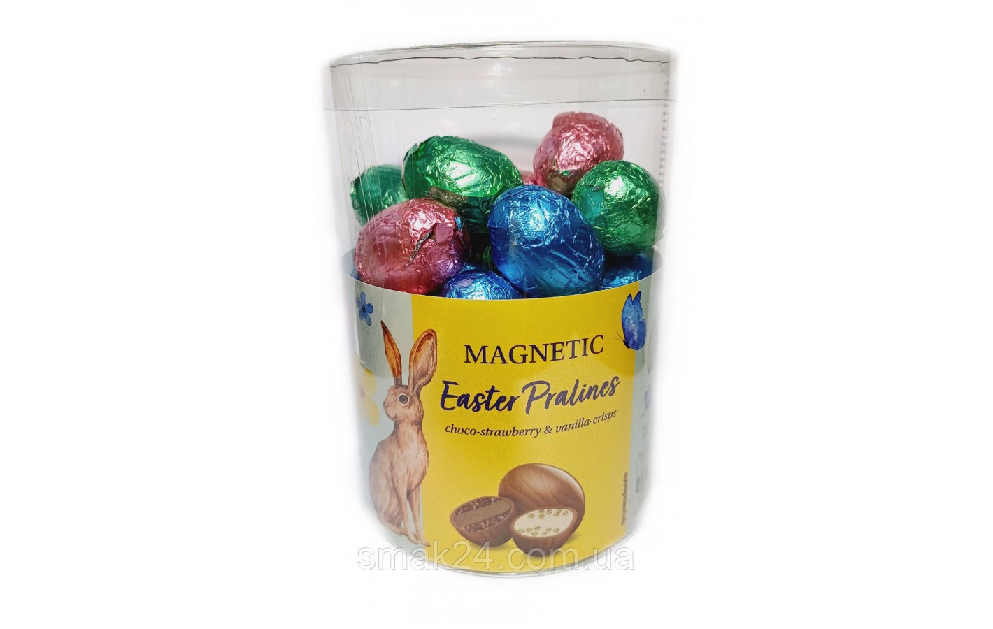 Шоколадні яйця Асорті з начинкою Magnetic Easter Pralines cho-strawberry&vanilla-crisps 410 г Польща