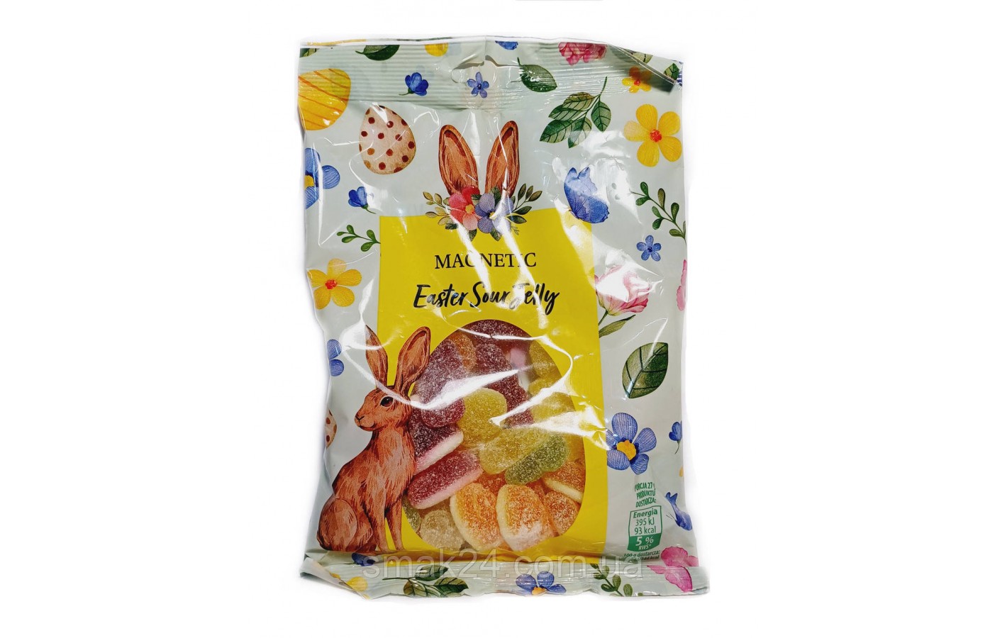 Желейні цукерки Великодні Заєць кислі Magnetic Easter Sour Jelly 150г Польща
