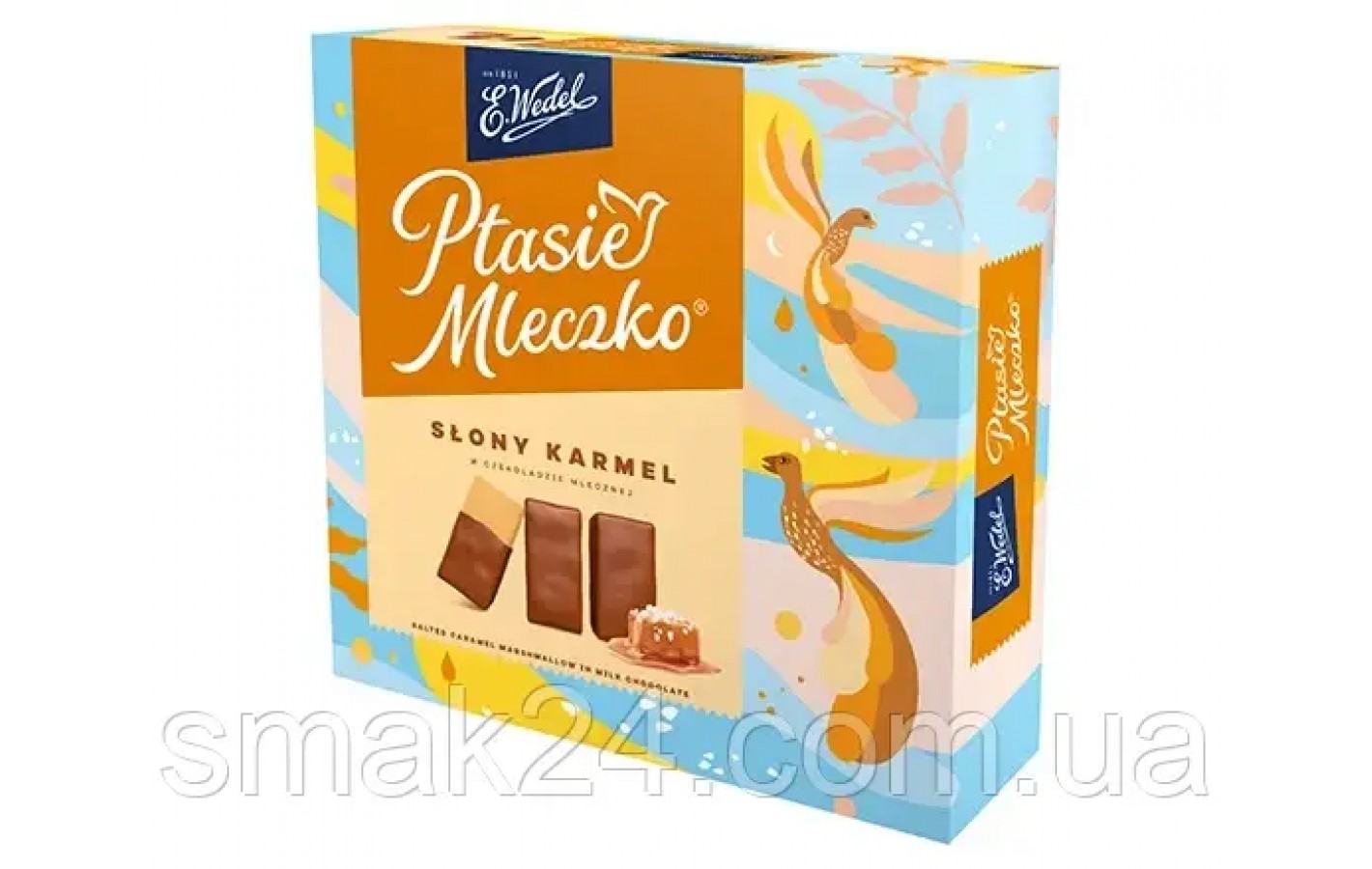 Конфеты птичье молоко в молочном шоколаде и соленой карамелью E.Wedel Ptasie Mleczko 340г Польша