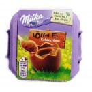 Шоколадні яйця з шоколадним кремом Milka Loffel Ei Kakaocreme (4x34г) 136г Швейцарія  Чотири яйця з альпійського молочного шоколад