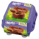 Шоколадні яйця з шоколадним кремом Milka Loffel Ei Kakaocreme (4x34г) 136г Швейцарія  Чотири яйця з альпійського молочного шоколад