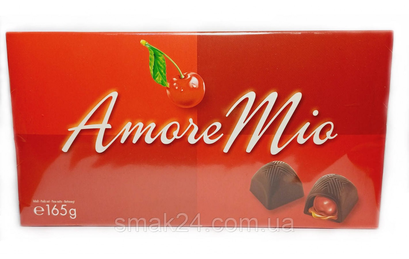 Цукерки шоколадні Вишня у лікері Amore Mio 165г Німеччина