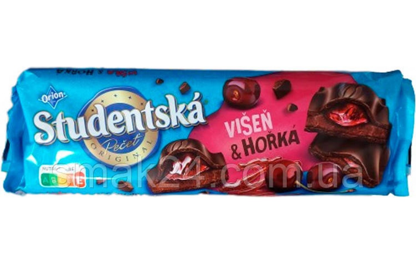 Шоколад чорний із вишневою начинкою Studentska Visen&Horka 240г Чехія